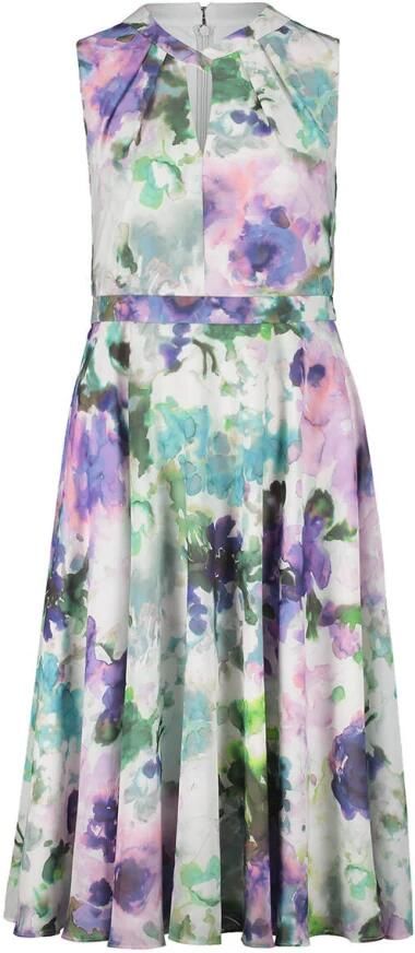Vera Mont Bloemen Chiffon Jurk met Cut-Out Multicolor Dames - Foto 4