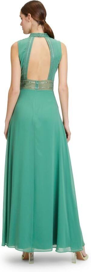 Vera Mont Rugloze Kant Avondjurk Green Dames