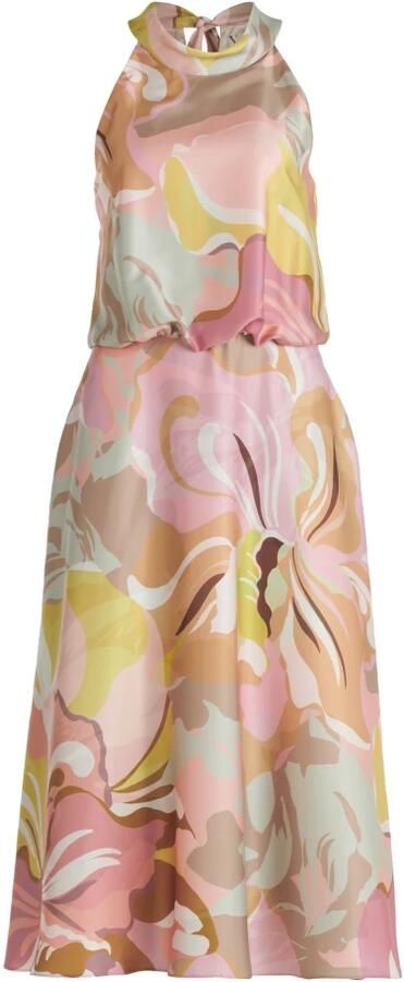 Vera Mont Satin Cocktailjurk met opstaande kraag Multicolor Dames - Foto 4