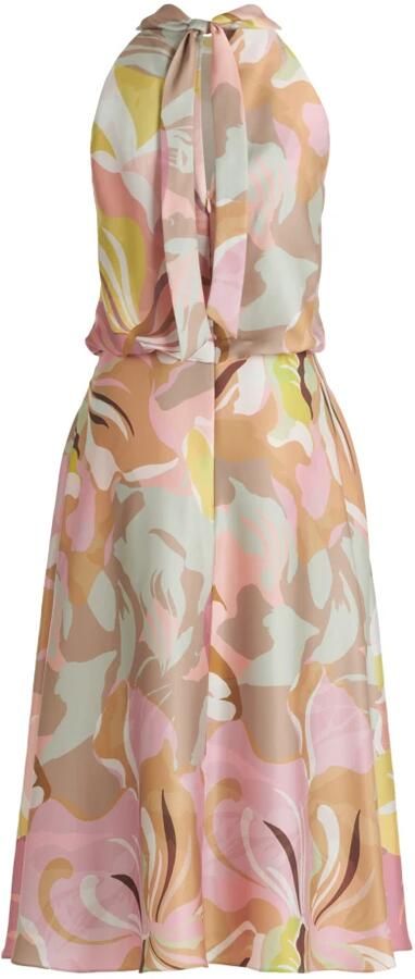 Vera Mont Satin Cocktailjurk met opstaande kraag Multicolor Dames