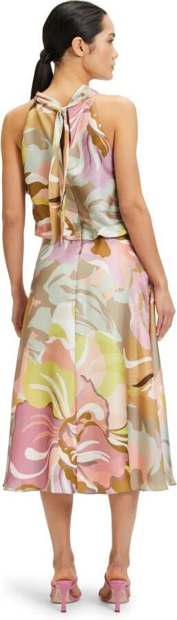 Vera Mont Satin Cocktailjurk met opstaande kraag Multicolor Dames - Foto 2