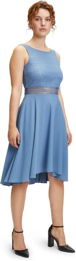 Vera Mont Kant A-Lijn Cocktailjurk Blue Dames - Foto 3