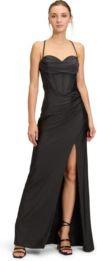 Vera Mont Strakke pasvorm avondjurk Black Dames