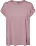 Vero Moda Ava Plain Dames T-shirt Stijlvol en Comfortabel Roze Dames - Thumbnail 1