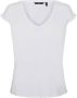 Vero Moda Polyester Blend V-Hals T-Shirt Wit Dames - Thumbnail 2