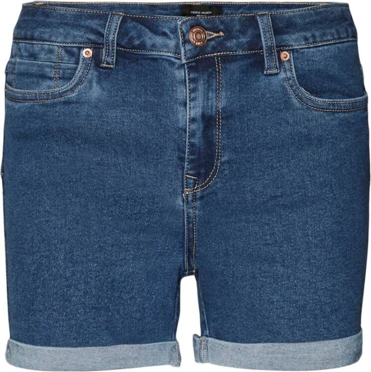 Vero Moda Gevouwen shorts voor vrouwen Luna MR Blauw Dames