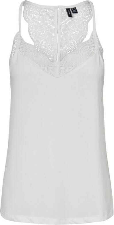 Vero Moda S L Kant Top Snow White Wit Dames