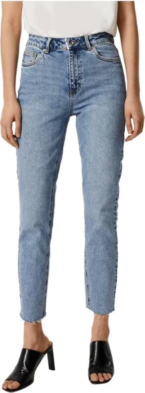Vero Moda Trendy Cropped Mom Fit Jeans Blauw Dames