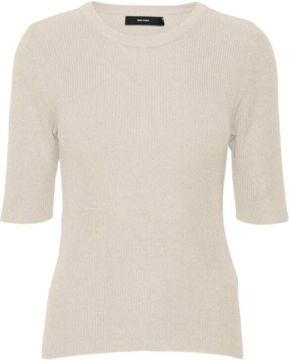 Vero Moda Gebreid shirt van viscosemix met ronde hals