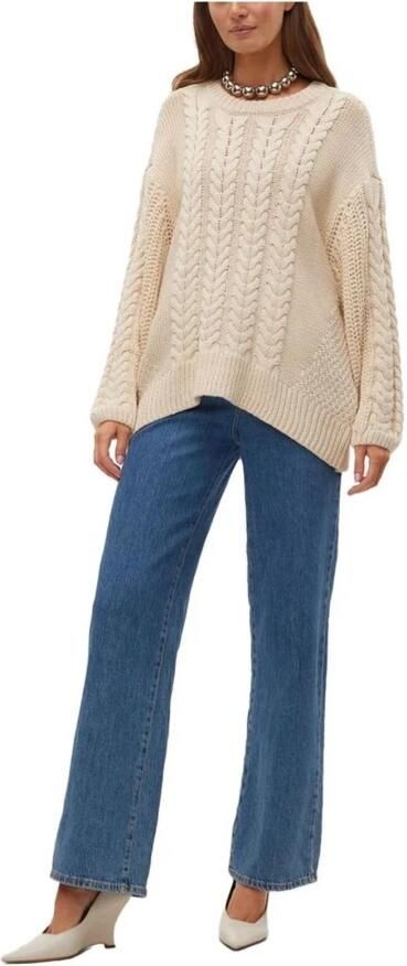 Vero Moda Beige Gebreide Trui Dames Herfst Winter Collectie Beige Dames - Foto 3