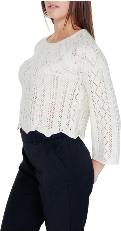 Vero Moda Gebreide trui VMGINGER 3 4 BOATNECK PULLOVER GA NOOS in vrouwelijk prachtig jacquard-breipatroon - Foto 2