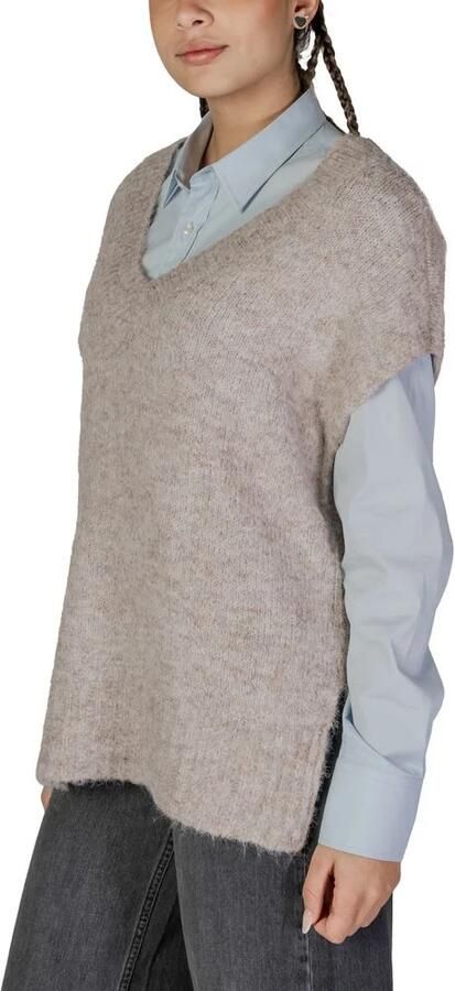 Vero Moda Beige Gerecycled Polyester Sweater Herfst Winter Beige Dames - Foto 4