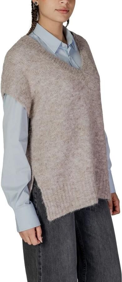 Vero Moda Beige Gerecycled Polyester Sweater Herfst Winter Beige Dames - Foto 2