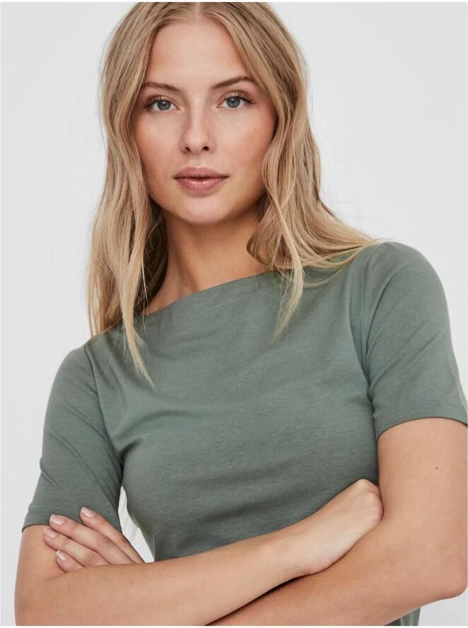 Vero Moda Stijlvolle Vmpanda Modal Dames T-shirt Groen Dames - Foto 3