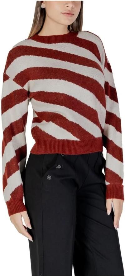 Vero Moda Gestreepte Ronde Hals Gebreide Trui Multicolor Dames - Foto 4