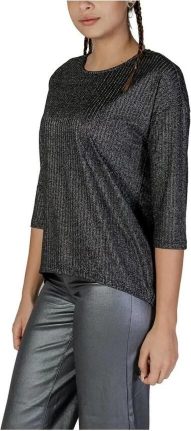 Vero Moda Glitter Bicolor Longsleeve T-shirt Gray Dames - Foto 3