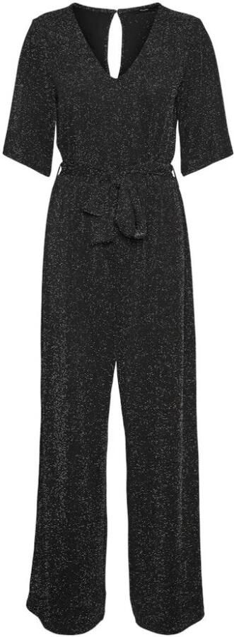 Vero Moda Glitter Jumpsuit Zwart Zilver Lurex Black Dames