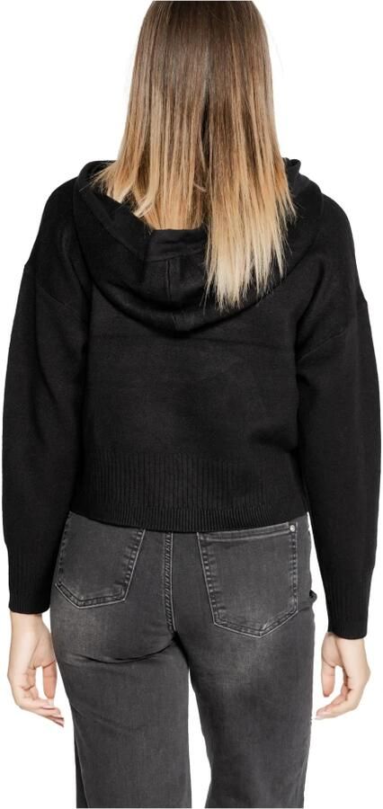 Vero Moda Zwarte V-hals capuchon gebreid Black Dames - Foto 4
