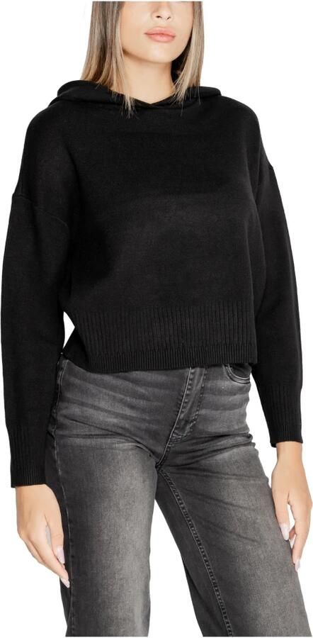 Vero Moda Zwarte V-hals capuchon gebreid Black Dames - Foto 3