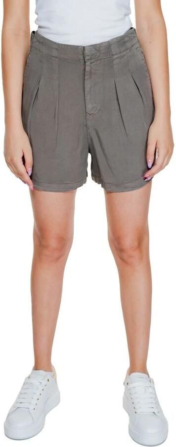 Vero moda soepel armygroentaupe lyocell relaxed fit short valt kleiner - Foto 4