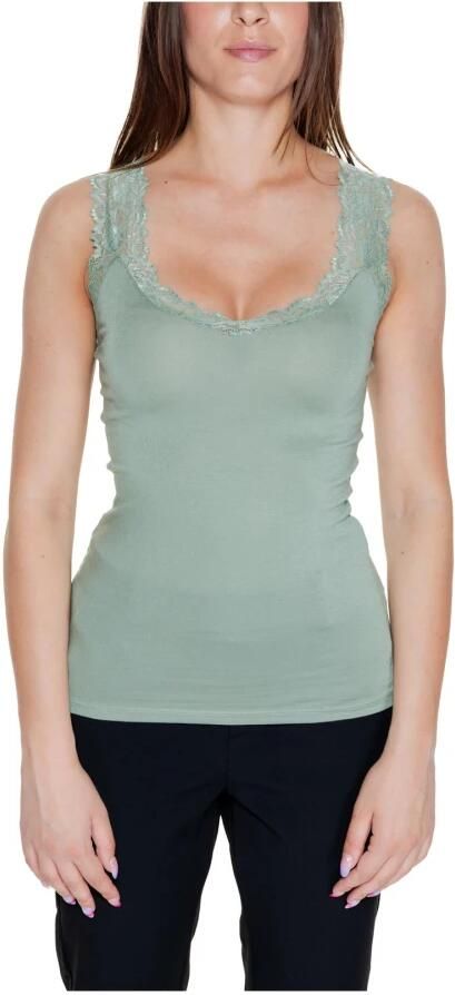 Vero Moda Groene Viscose Tanktop Lente Zomer Green Dames