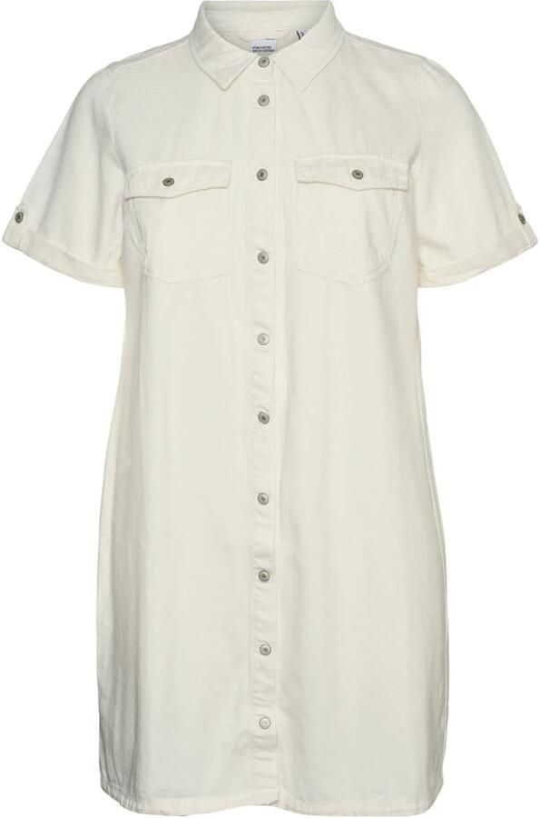Vero Moda Korte Denim Jurk met GA C White Dames - Foto 3