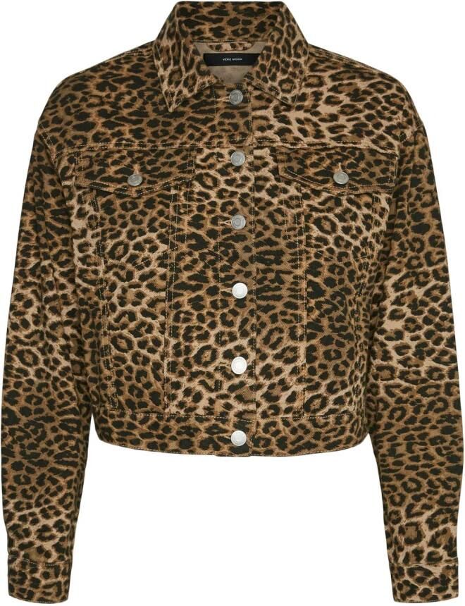 Vero Moda Luipaardprint Jas Zilver Mink Multicolor Dames