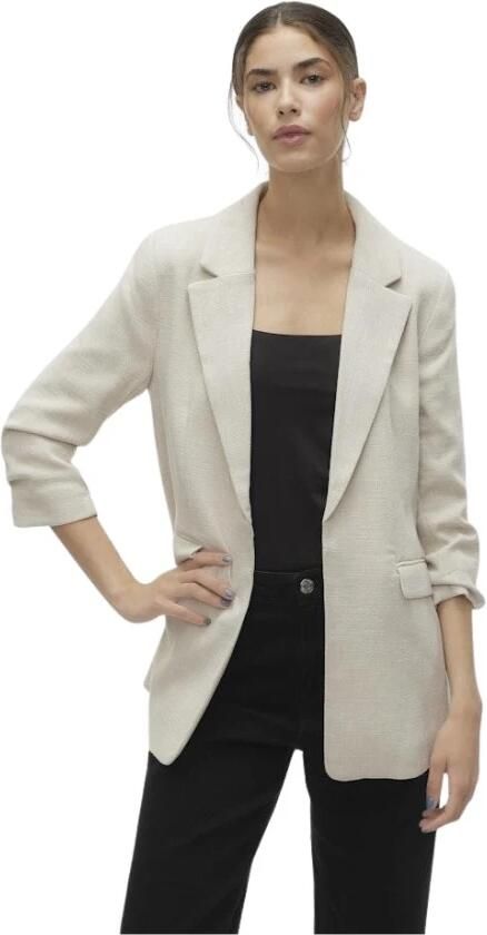Vero Moda Lange blazer VMFRIDA LS REGULAR BLAZER NOOS zonder sluiting en met gerimpelde 3 4 mouw - Foto 9