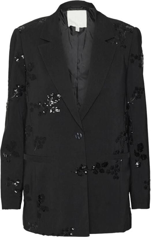 Vero Moda Versierde Losse Blazer in Zwart Black Dames