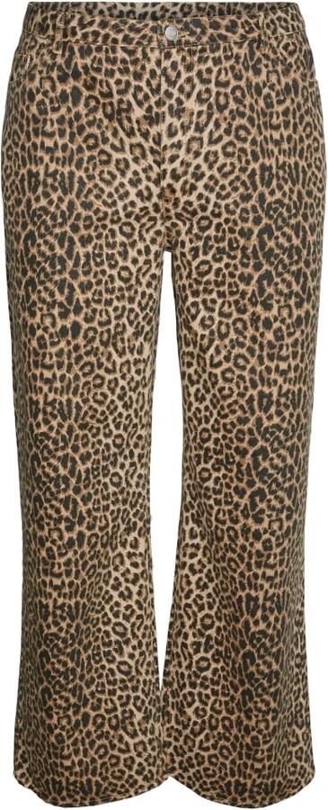 VERO MODA CURVE wide leg jeans VMCTESSA met panterprint