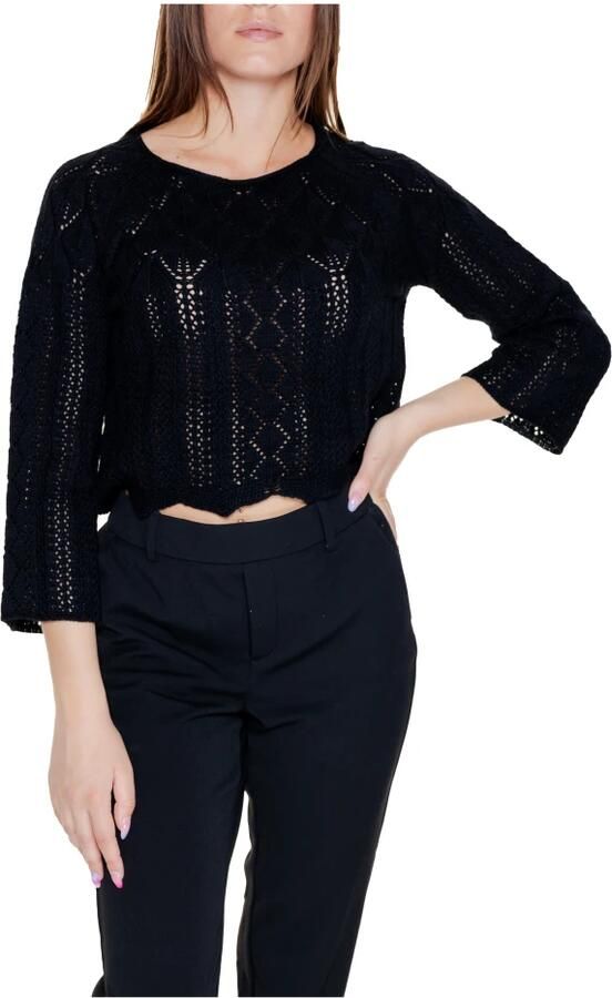 Vero Moda Gebreide trui VMGINGER 3 4 BOATNECK PULLOVER GA NOOS