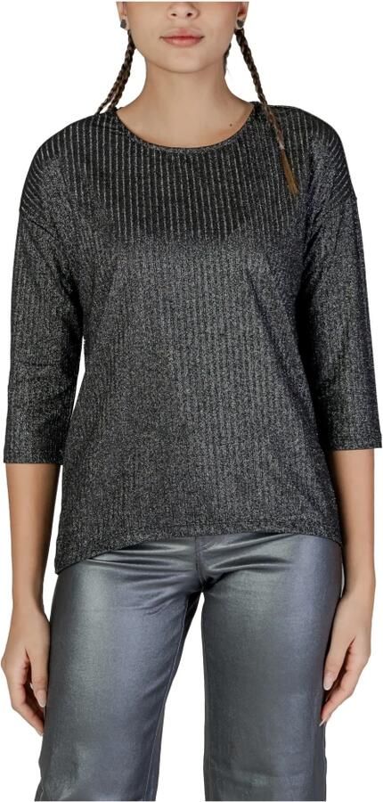 Vero Moda Glitter Bicolor Longsleeve T-shirt Gray Dames - Foto 4