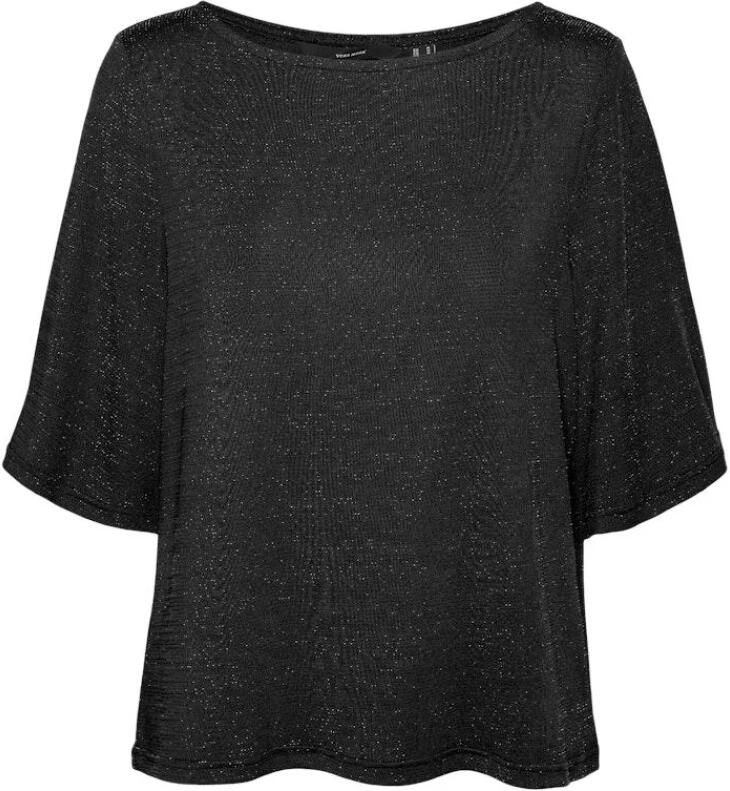 Vero Moda Shirt met ronde hals VMKANVA 2 4 GLITTER TOP JRS