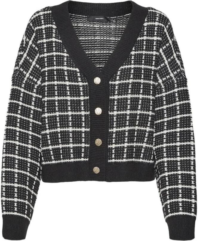 Vero Moda Gebreid jack met extra brede schouders model 'KIA'