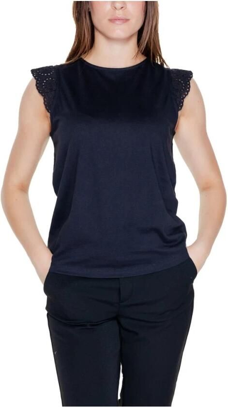Vero Moda Regular fit T-shirt met broderie anglaise model 'EMIlY' - Foto 2