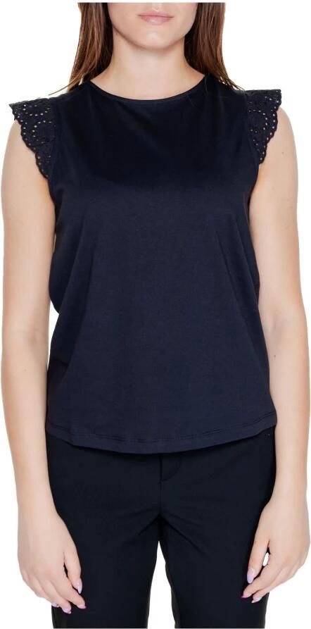 Vero Moda Regular fit T-shirt met broderie anglaise model 'EMIlY' - Foto 3
