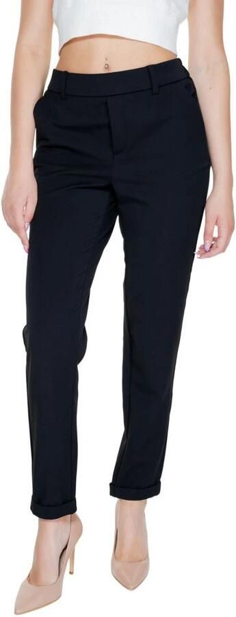 Vero Moda Loose fit stoffen broek met gestileerde opening model 'MAYA' - Foto 7