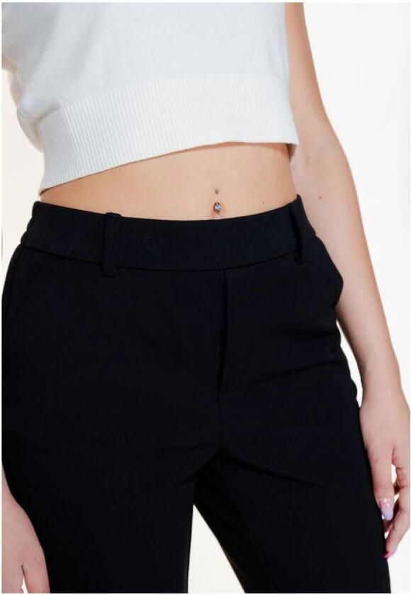 Vero Moda Loose fit stoffen broek met gestileerde opening model 'MAYA' - Foto 4