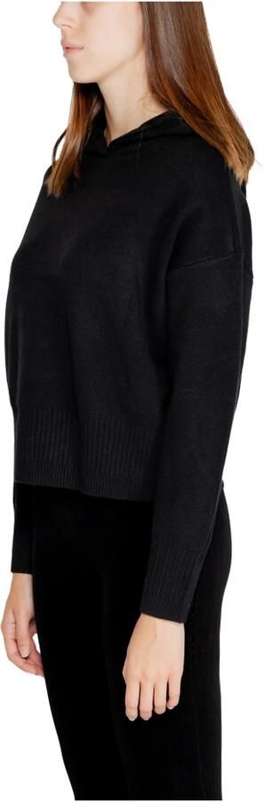 Vero Moda Zwarte V-hals capuchon gebreid Black Dames - Foto 6