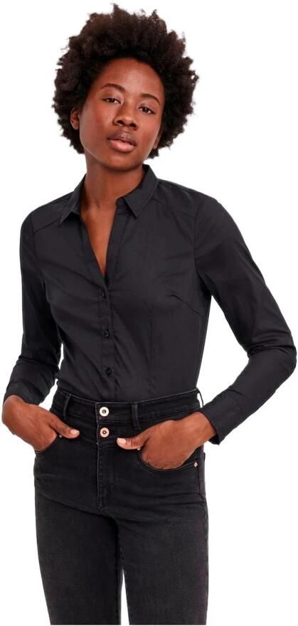 Vero Moda Zwarte V-hals Gekraagde Blouse Bodysuit Black Dames - Foto 4