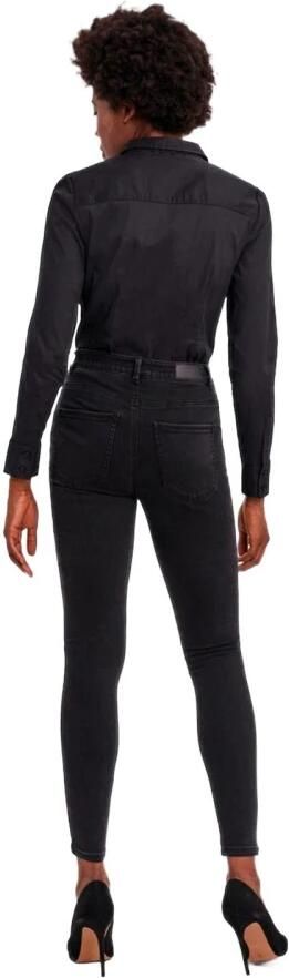 Vero Moda Zwarte V-hals Gekraagde Blouse Bodysuit Black Dames - Foto 5