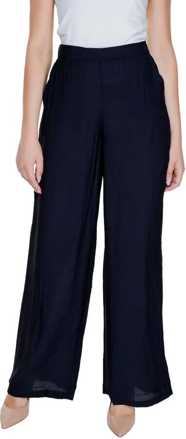 Vero Moda Zwarte Wijde Pijp Loszittende Broek Black Dames - Foto 5