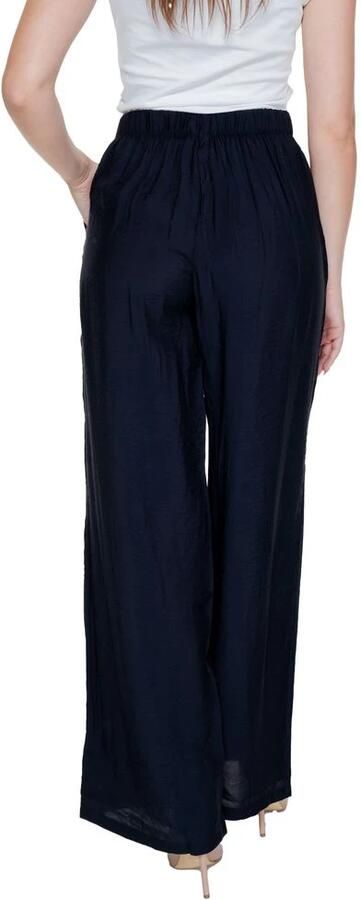 Vero Moda Zwarte Wijde Pijp Loszittende Broek Black Dames - Foto 3