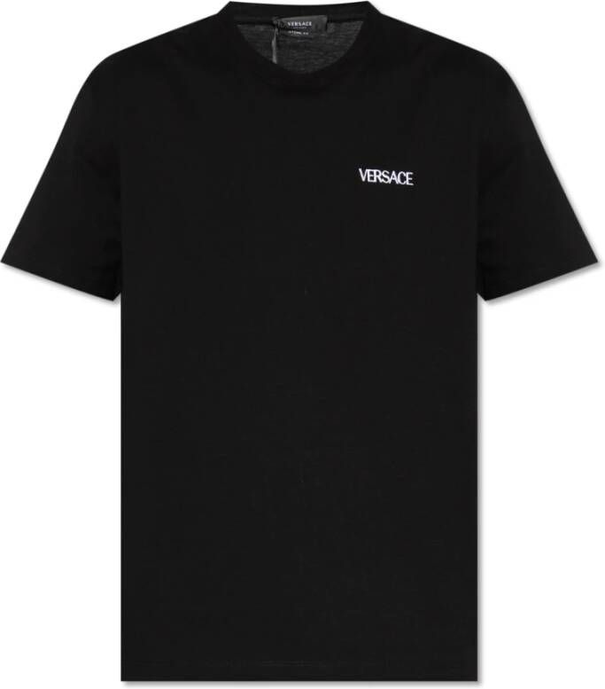Versace Medusa Flames Print T-Shirt Black Heren