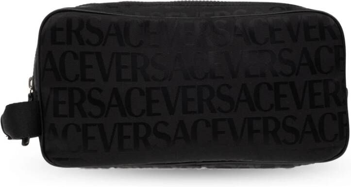 Versace Allover 'Neo Nylon' Beauty Case Black