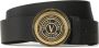 Versace Jeans Couture Zwarte leren riem met logogesp Multicolor - Thumbnail 1