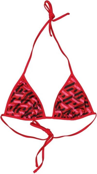 Versace Greca Bikini Top Red Dames