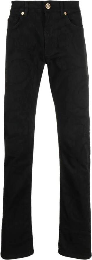 Versace Black Stretch denim jeans Zwart Heren