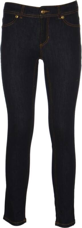 Versace Jeans Couture Klassieke zwarte denim jeans Blue Dames