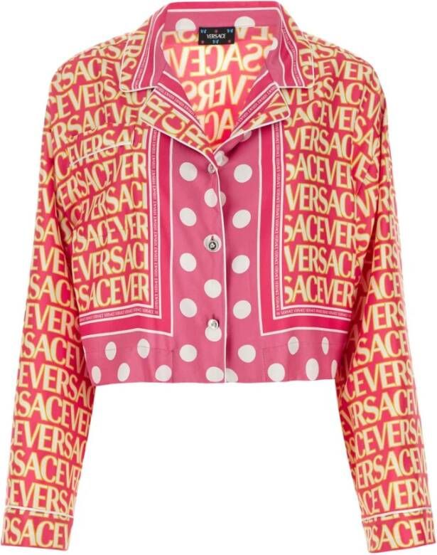 Versace Bedrukte zijden shirt Multicolor Dames